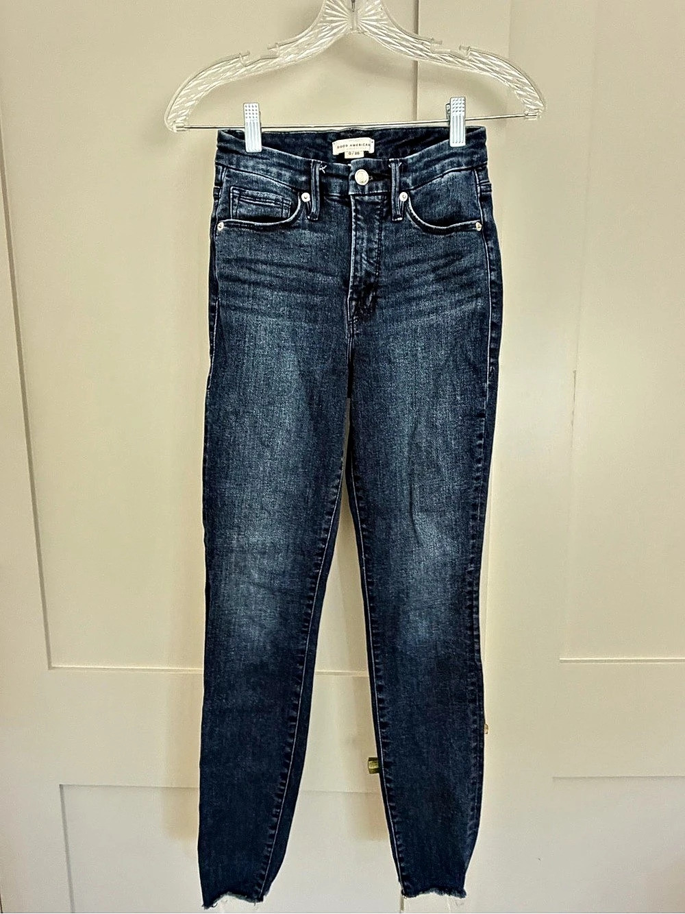 Good American Good Legs Skinny Jeans Blue Waist 25